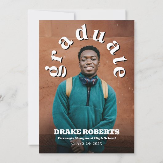 Classic Afstuderen Aankondiging en Uitnodiging voo (Voorkant)
