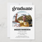 Classic Afstuderen Aankondiging en Uitnodiging voo (Achterkant)