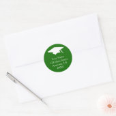Classic Afstuderen adreslabel (groen) Ronde Sticker (Envelop)