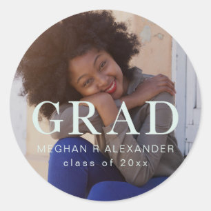 Classic Afstuderen Foto en Naam Sticker