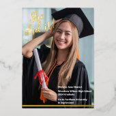 Classic Afstuderen foto Folie Aankondiging (Voorkant)