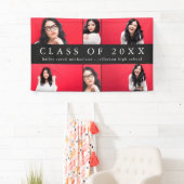Classic Afstuderen Fotocollage met Naam Grijs Spandoek (Insitu)