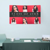 Classic Afstuderen Fotocollage met Naam Grijs Spandoek (Beurs)