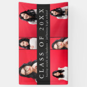 Classic Afstuderen Fotocollage met Naam Grijs Spandoek (Verticaal)