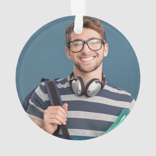 Classic Afstuderen Rood en Goud 20XX Foto Ornament (achterkant)