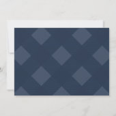 Classic afstuderen script horizontaal marine afstu aankondiging (Achterkant)