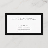 Classic Afstuderen Student Visitekaartje Contactkaartje (Achterkant)