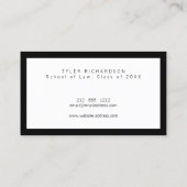 Classic Afstuderen Student Visitekaartje Contactkaartje (Achterkant)