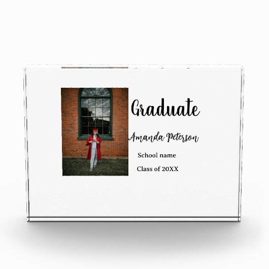 Classic afstuderen Voeg foto toe Naam klasse jaar (Voorkant)