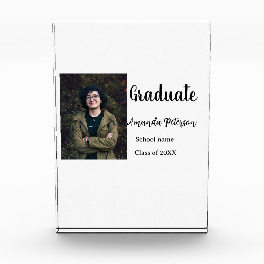 Classic afstuderen Voeg foto toe Naam klasse jaar (Voorkant)