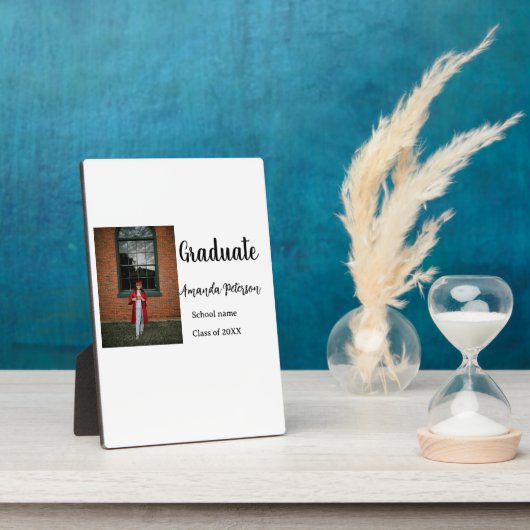 Classic afstuderen Voeg foto toe Naam klasse jaar  Fotoplaat (Zijkant)