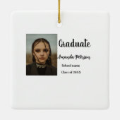 Classic afstuderen Voeg foto toe Naam klasse jaar Keramisch Ornament (Achterkant)