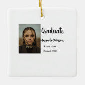 Classic afstuderen Voeg foto toe Naam klasse jaar Keramisch Ornament (Voorkant)