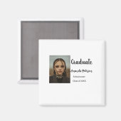 Classic afstuderen Voeg foto toe Naam klasse jaar  Magneet (Voorkant / Achterkant)