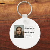 Classic afstuderen Voeg foto toe Naam klasse jaar Sleutelhanger (Voorkant)