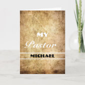 Classic Aged Paper Pastor Appreciation Card Kaart (Voorkant)
