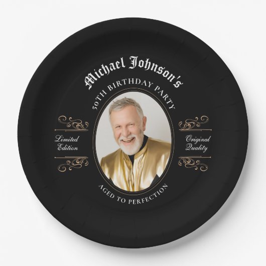 Classic Aged to Perfection 50ste verjaardagsfeestj Papieren Bordje (Voorkant)