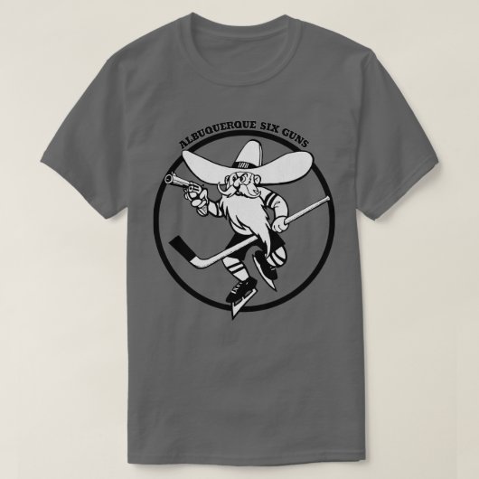 Classic Albuquerque Zes Pistolen Hockey 1973 3 T-shirt (Design voorkant)