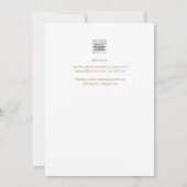 CLASSIC All-in-1 White Gold Text katholieke bruilo Kaart (Achterkant)