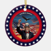 Classic American Patriotism  Keramisch Ornament (Voorkant)