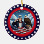 Classic American Patriotism  Keramisch Ornament (Voorkant)