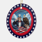 Classic American Patriotism  Keramisch Ornament (Links)