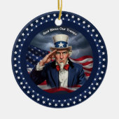 Classic American Patriotism  Keramisch Ornament (Voorkant)