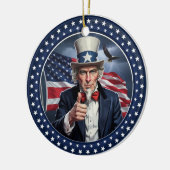 Classic American Patriotism  Keramisch Ornament (Links)