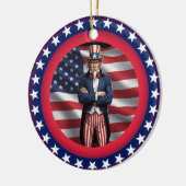 Classic American Patriotism  Keramisch Ornament (Links)
