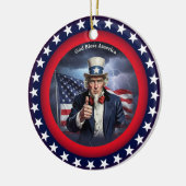 Classic American Patriotism  Keramisch Ornament (Links)