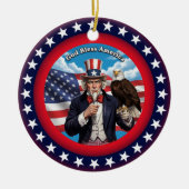 Classic American Patriotism Keramisch Ornament (Voorkant)