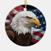 Classic American Patriotism  Keramisch Ornament (Voorkant)