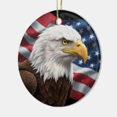 Classic American Patriotism  Keramisch Ornament (Links)
