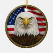 Classic American Patriotism  Keramisch Ornament (Voorkant)