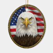 Classic American Patriotism  Keramisch Ornament (Links)
