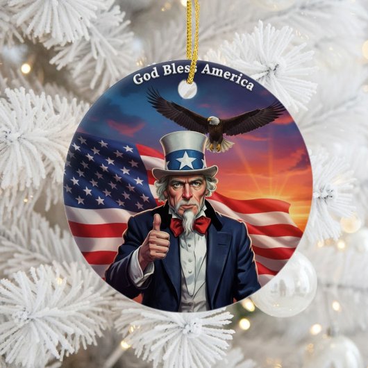 Classic American Patriotism  Keramisch Ornament