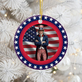 Classic American Patriotism Keramisch Ornament
