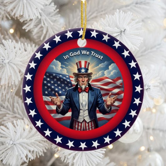 Classic American Patriotism  Keramisch Ornament