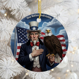 Classic American Patriotism Keramisch Ornament