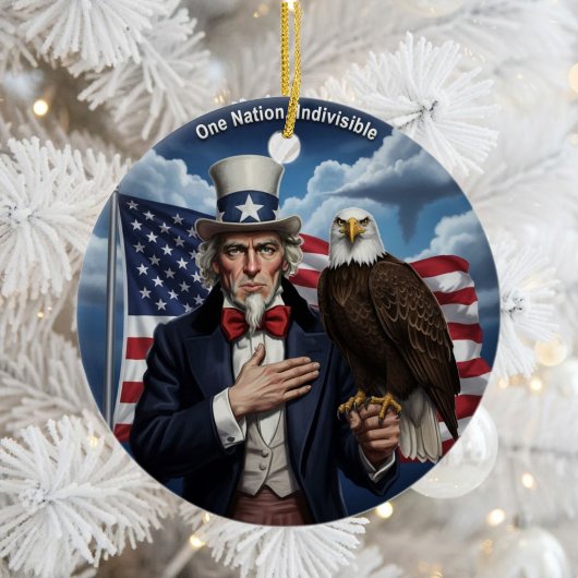 Classic American Patriotism  Keramisch Ornament