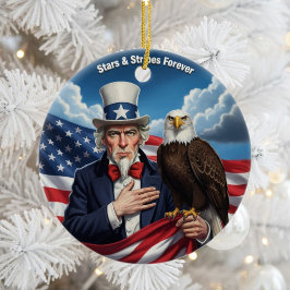 Classic American Patriotism Keramisch Ornament