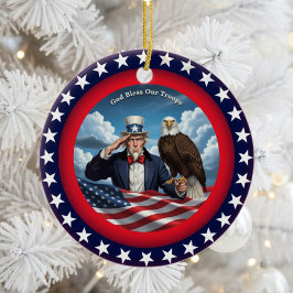 Classic American Patriotism Keramisch Ornament
