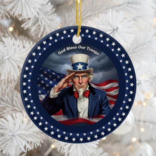 Classic American Patriotism  Keramisch Ornament