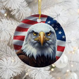 Classic American Patriotism Keramisch Ornament