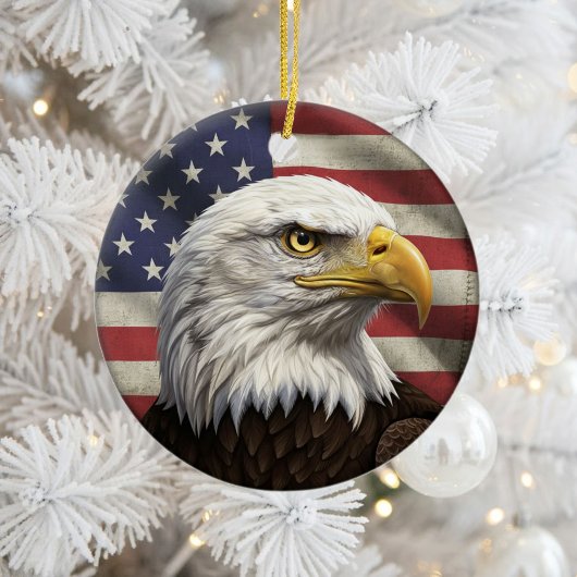 Classic American Patriotism  Keramisch Ornament