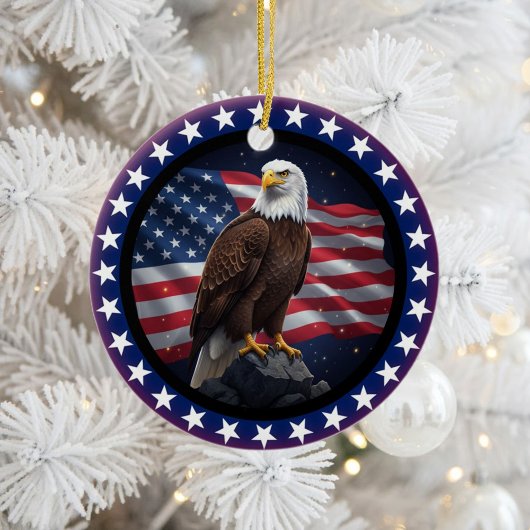 Classic American Patriotism  Keramisch Ornament