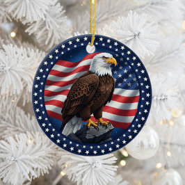 Classic American Patriotism Keramisch Ornament