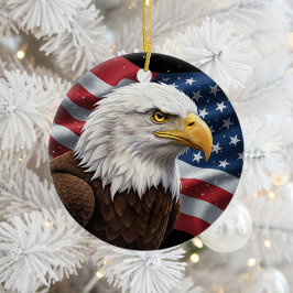 Classic American Patriotism Keramisch Ornament