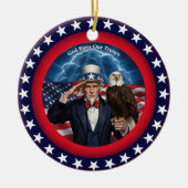 Classic American Patriotism  Keramisch Ornament (Voorkant)