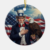 Classic American Patriotism Keramisch Ornament (Voorkant)